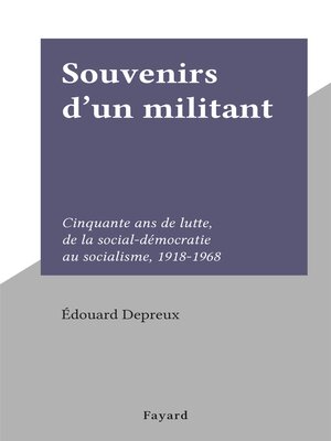 cover image of Souvenirs d'un militant